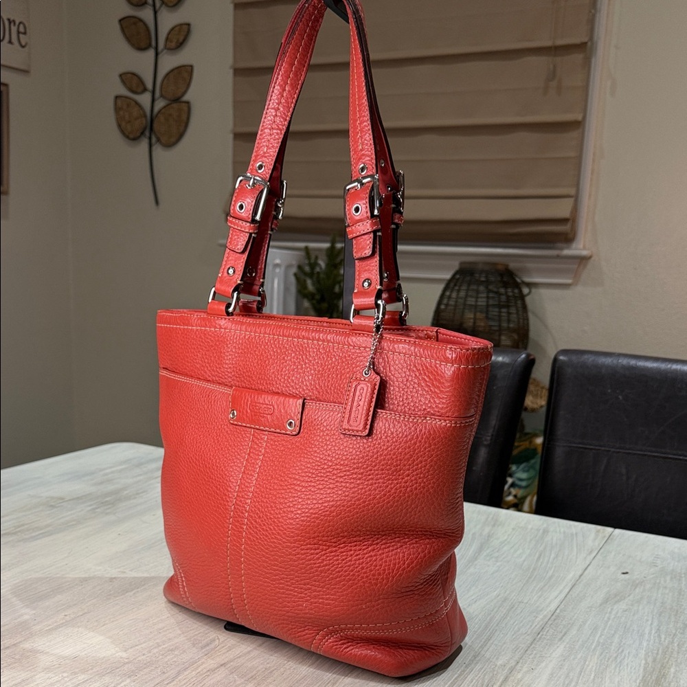 Coach Coral Leather Tote Bag
